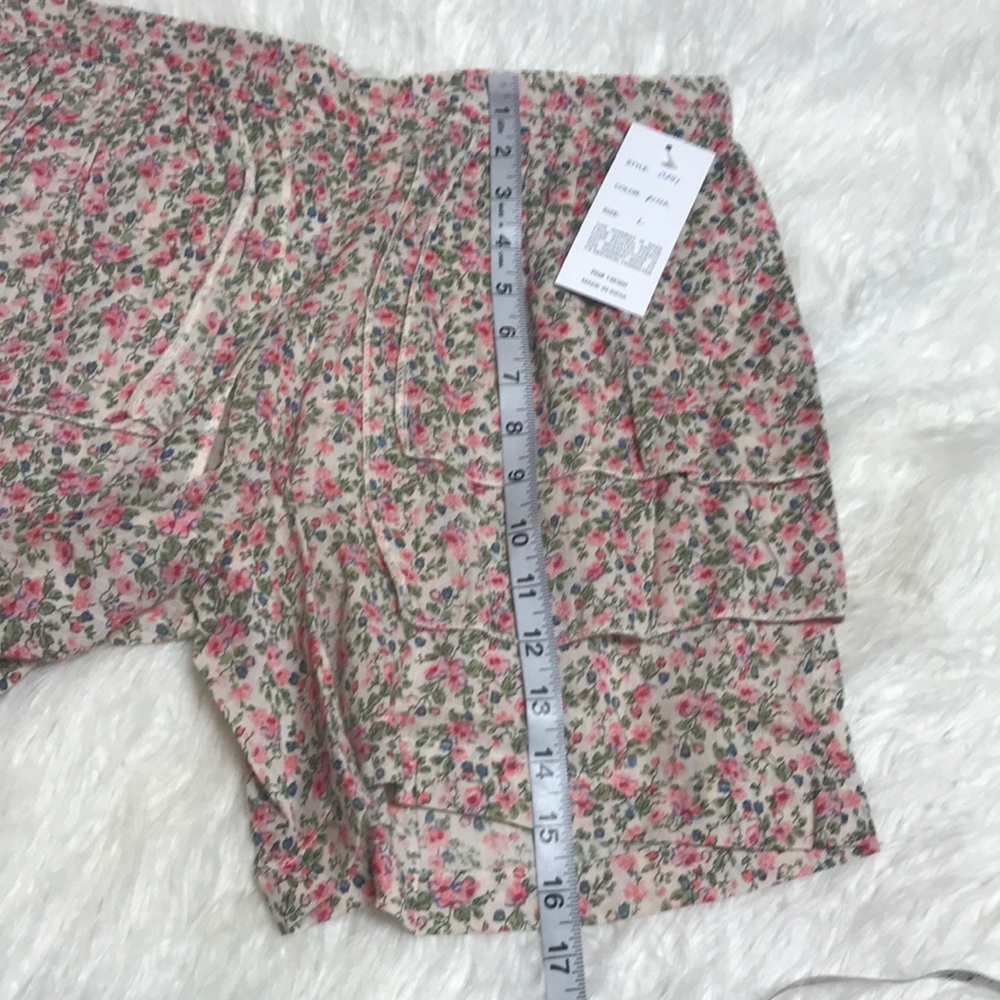 PINK FLORAL TIERED SKORT - Picture 6 of 8